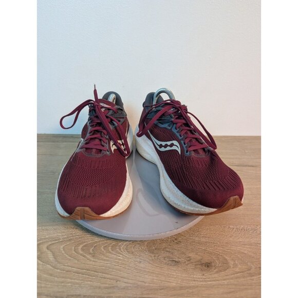 Saucony Triumph 21 Mens 9.5 Shoes Red Running Walking Sneaker Gym S20881-50 Saucony Men main image 4